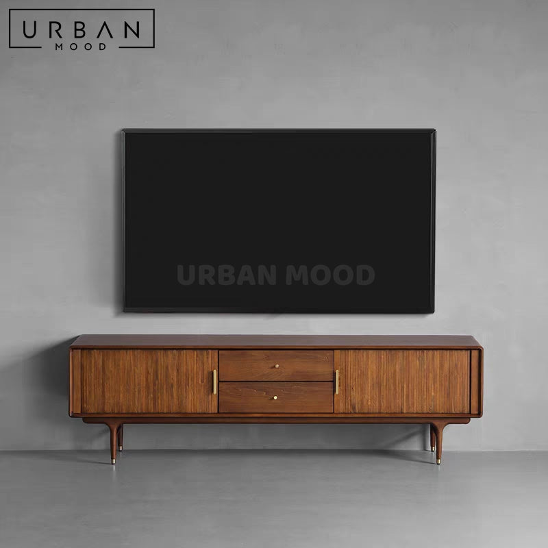 CENTE Mid Century Solid Wood TV Console