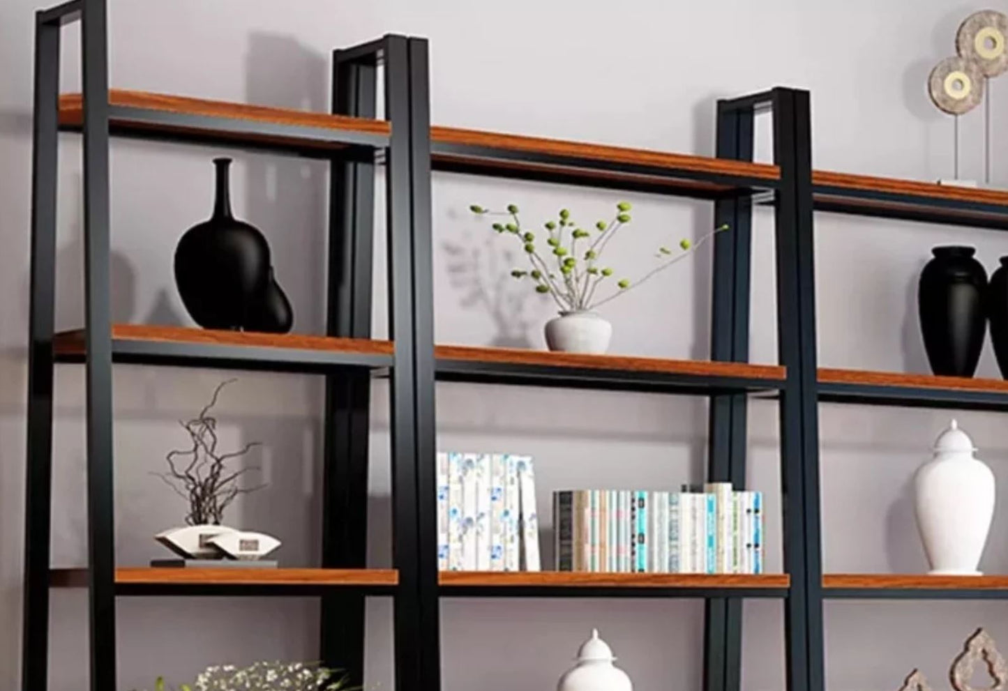 CALLIE Modern Industrial Ladder Display Shelf