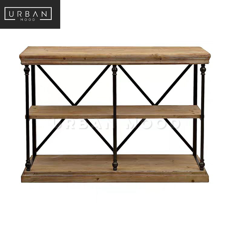 CROSSFIELD Rustic Solid Wood Hallway Console