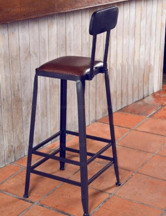 DELPHINE Modern Industrial Rustic Tall Bar Table & Stool