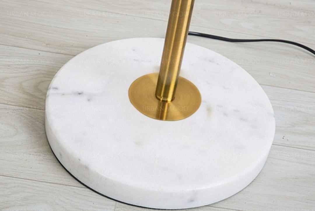 DEVERAUX Modern Industrial Marble Side Table Standing Lamp