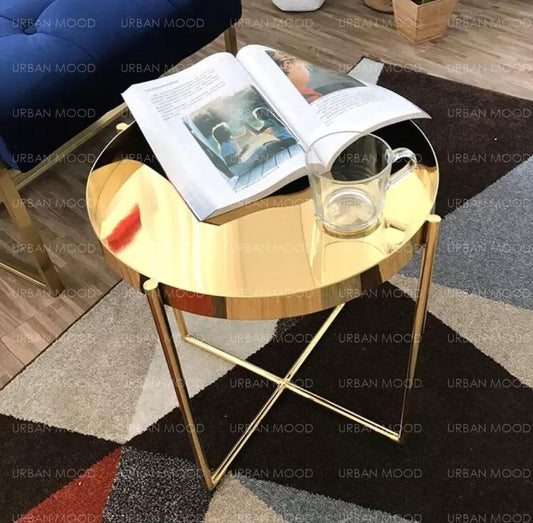 DORIS Chrome Gold Side Table