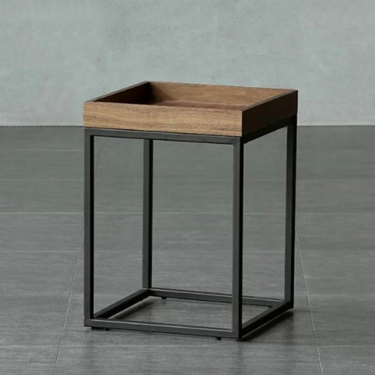 DRAKE Rustic Dark Walnut Side Table