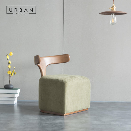 Premium | CUBO Solid Wood Fabric Stool