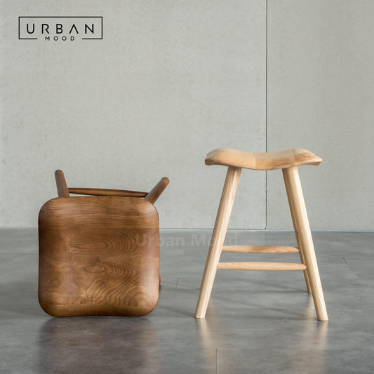 Premium | TRAPEZE Solid Wood Stool