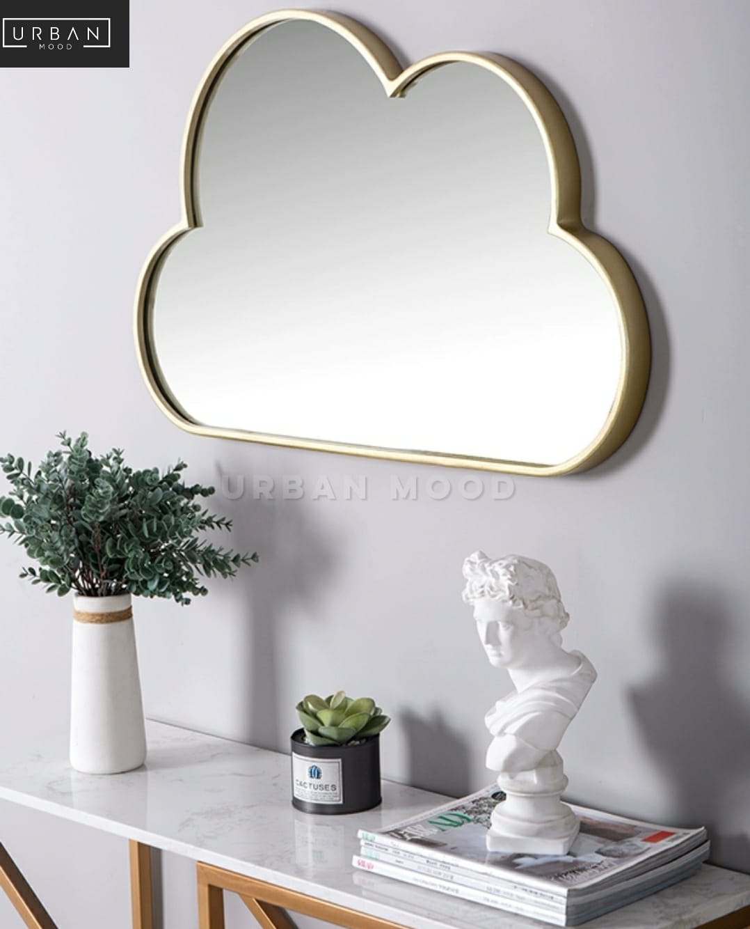 DRIZZLY Modern Vanity Cloud Wall Mirror