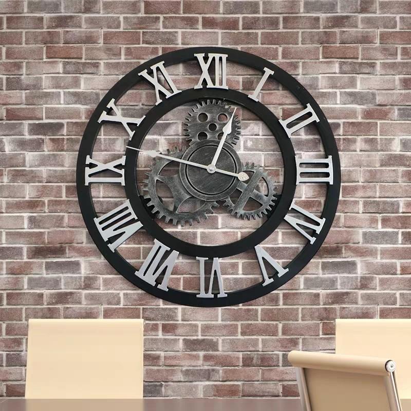 EISEN Modern Industrial Large Gears Wall Clock