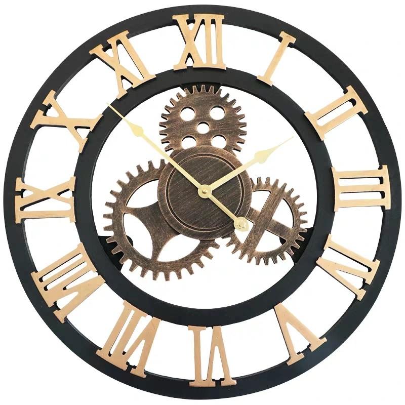 EISEN Modern Industrial Large Gears Wall Clock