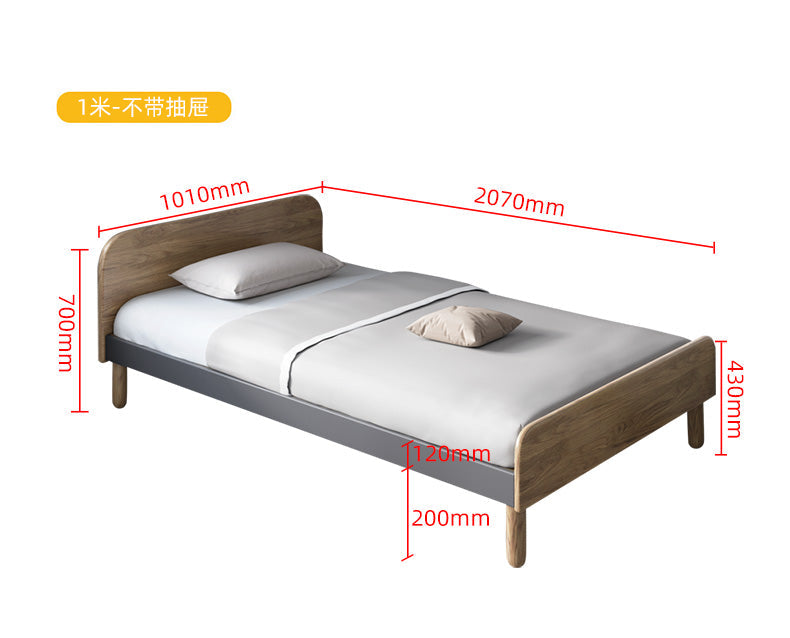 ELIAS Solid Wood Single / Queen Bed 1 /1.2 / 1.5 m