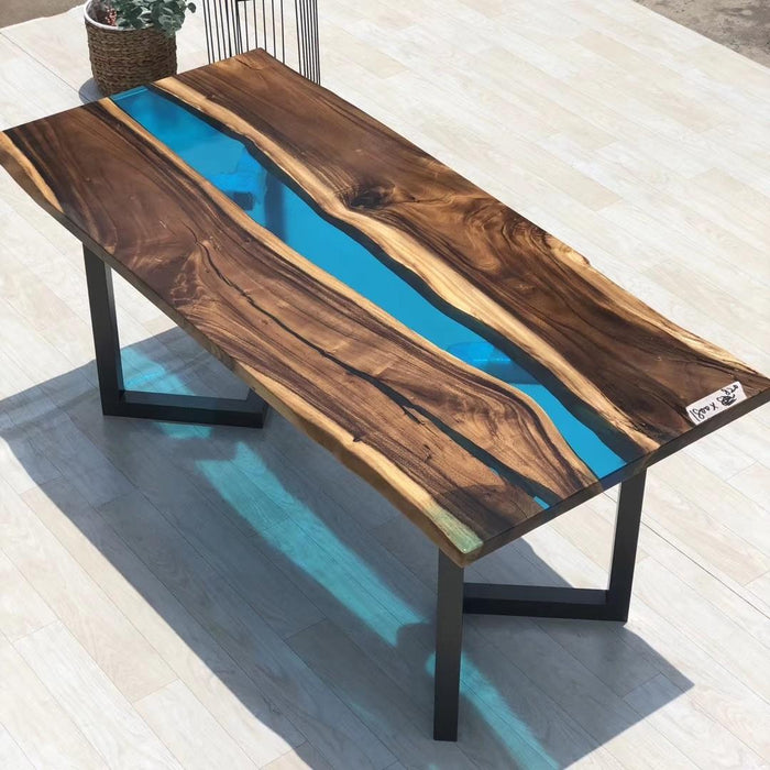 ELIX Solid Suar Wood Epoxy River Table