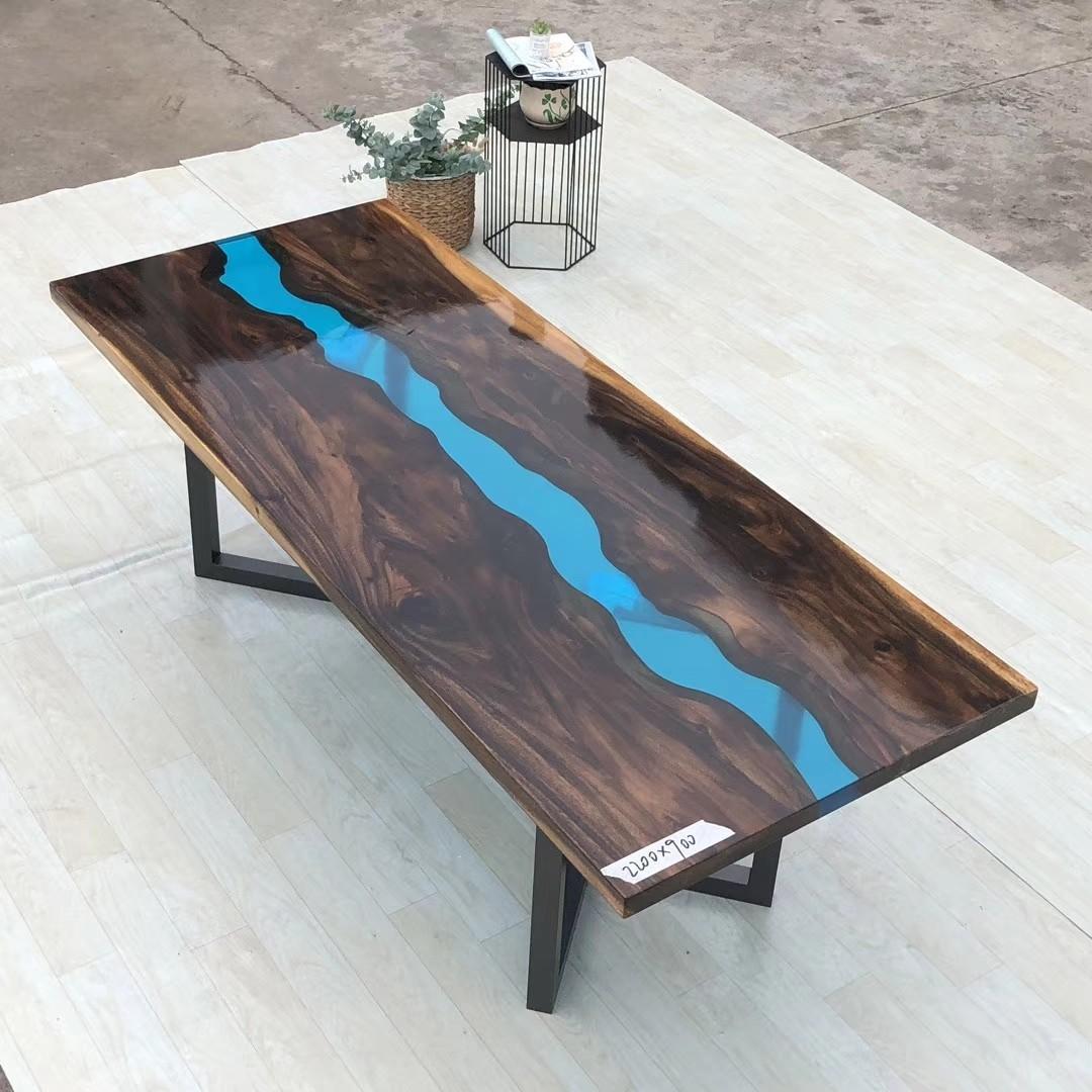 ELIX Solid Suar Wood Epoxy River Table