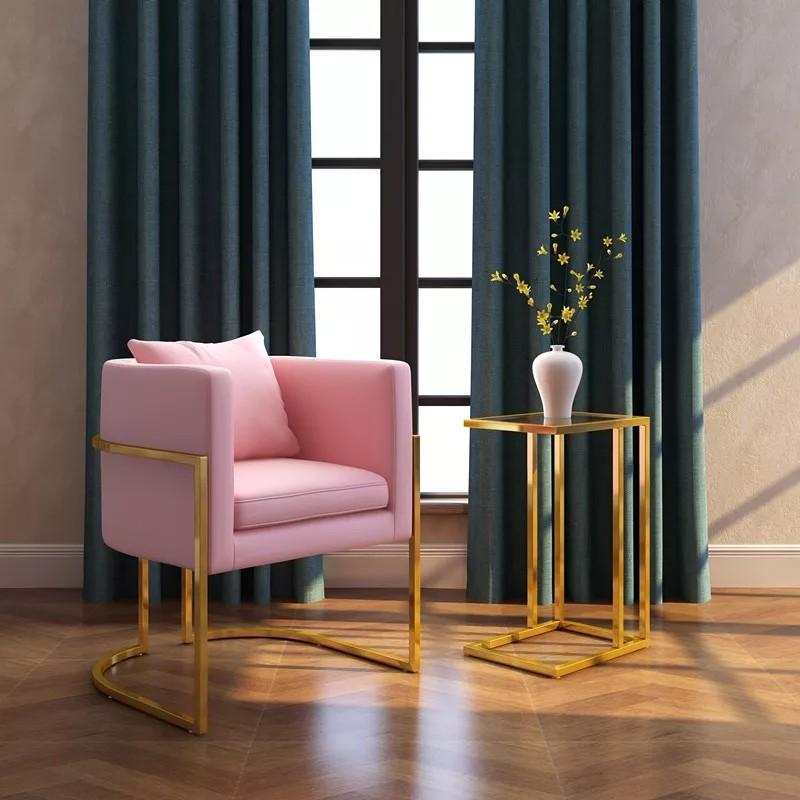 EVA Modern Velvet Accent Armchair