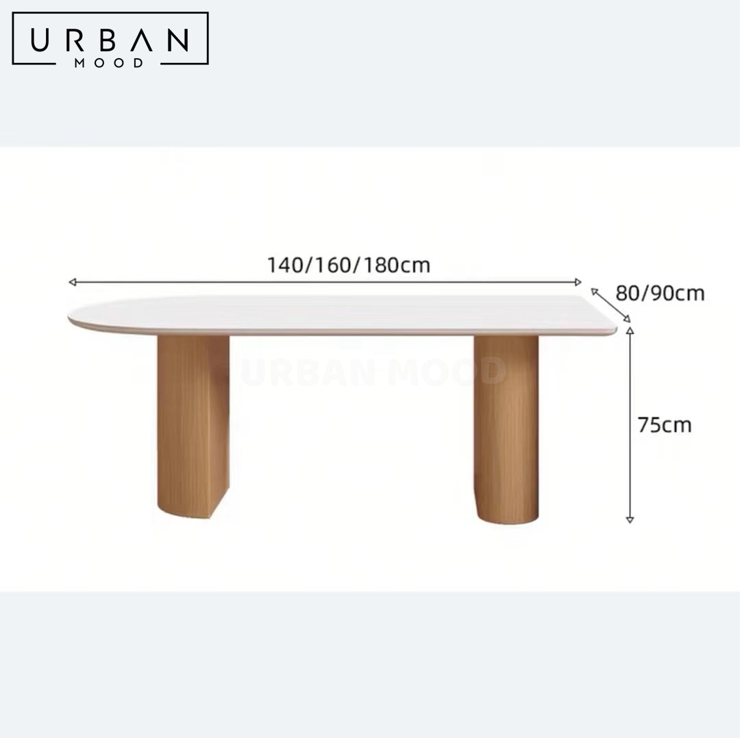 EVOQUE Japandi Solid Wood Dining Table