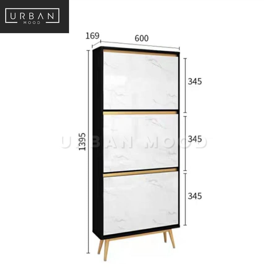 ELYSIA Modern Victorian Ultra Slim Shoe Cabinet