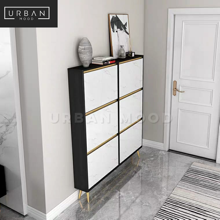 ELYSIA Modern Victorian Ultra Slim Shoe Cabinet