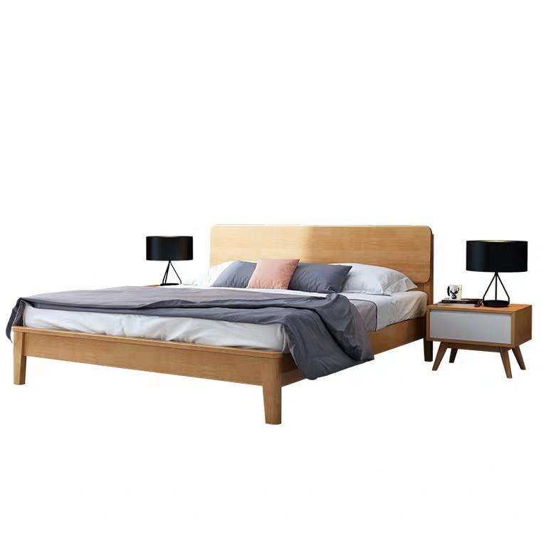 ZOEY Rustic Solid Hardwood Oak Bedframe ( 3 Size , 2 Color )