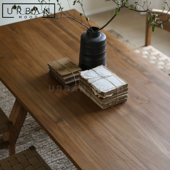 FAERY Rustic Solid Wood Dining Table