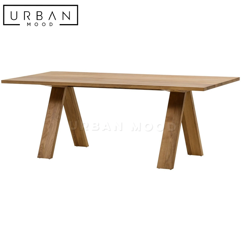 FAERY Rustic Solid Wood Dining Table