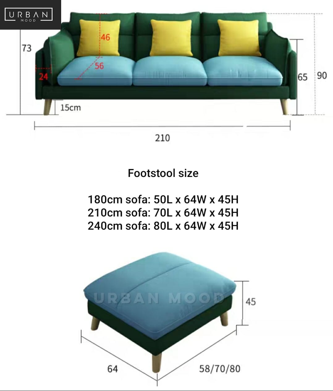 FAVOR Modern Fabric Sofa