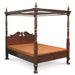 Florence Italian 4 Poster Bed Canopy Style Solid Timber Queen Size Postal Bed - Mahogany Color WIF268BS-400-CV-Queen-M_1