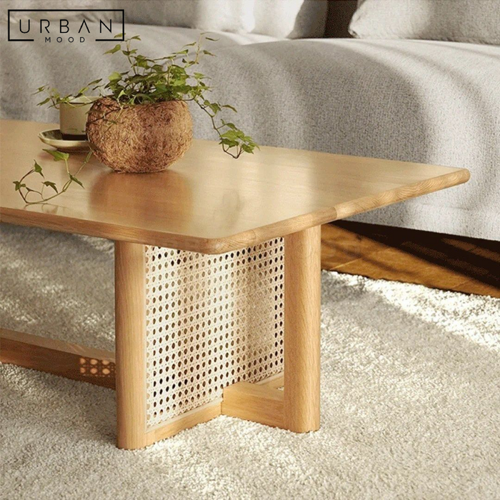FUKO Japandi Solid Wood Coffee Table
