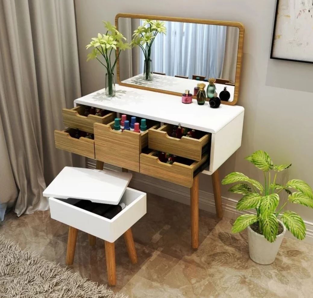 FYONNE Modern Vanity Storage Table Set