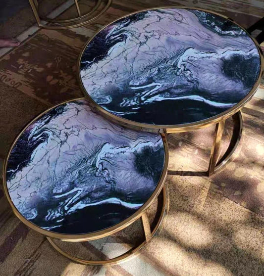 GALACTIC Marble Nesting Coffee Tables