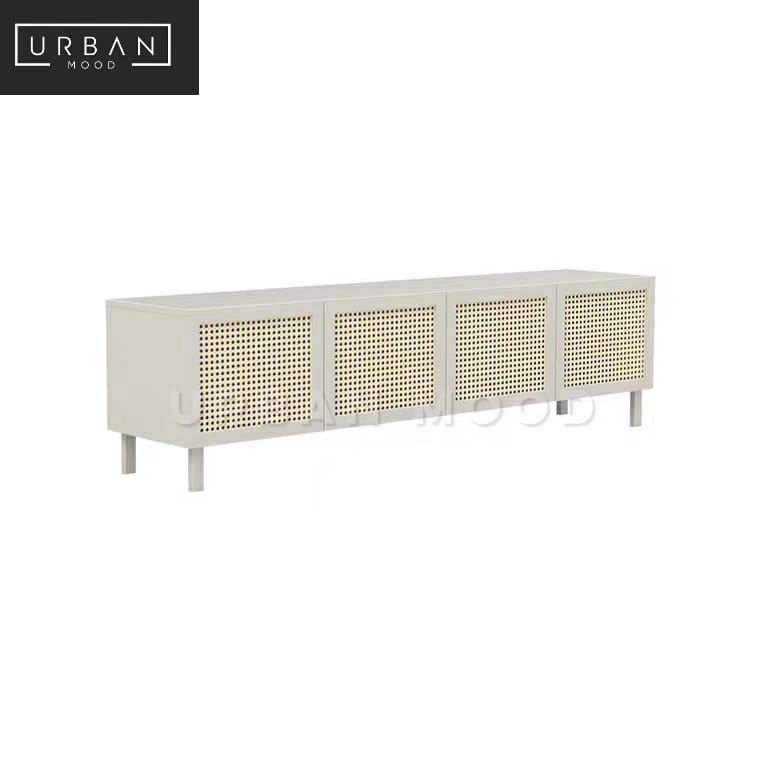 GABLE Vintage Rattan TV Console