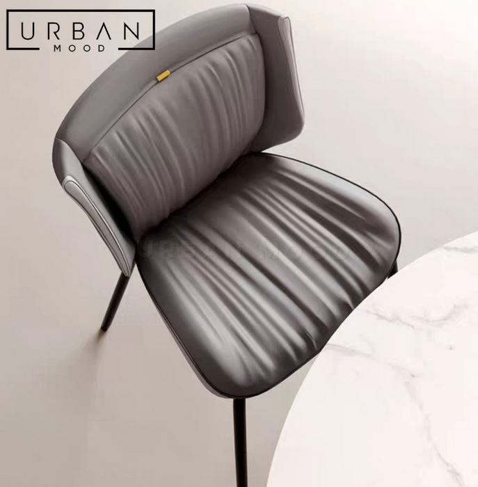 GRAY Modern Leather Dining Chair