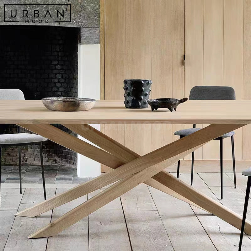 HANSON Modern Solid Wood Dining Table