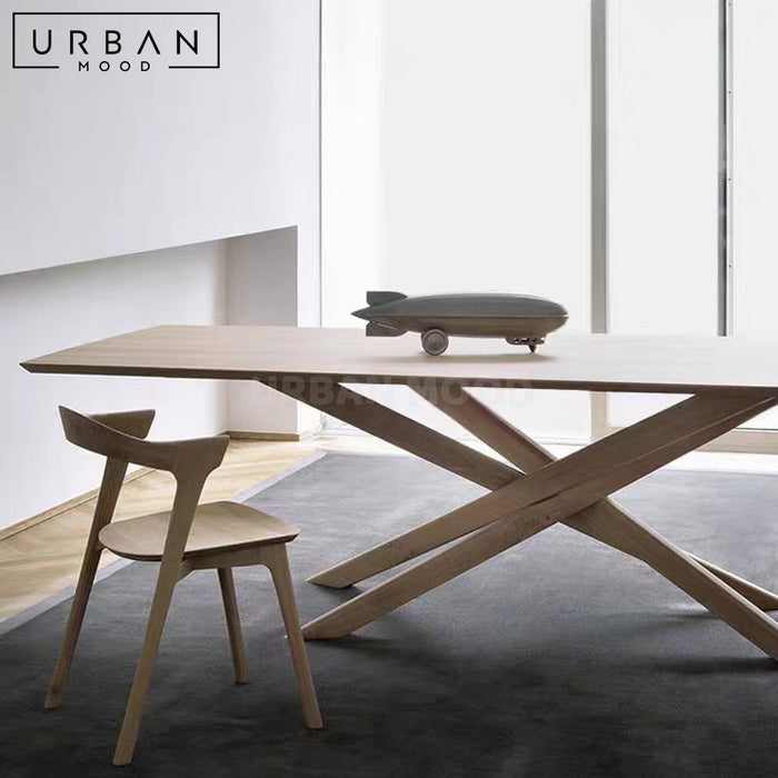 HANSON Modern Solid Wood Dining Table