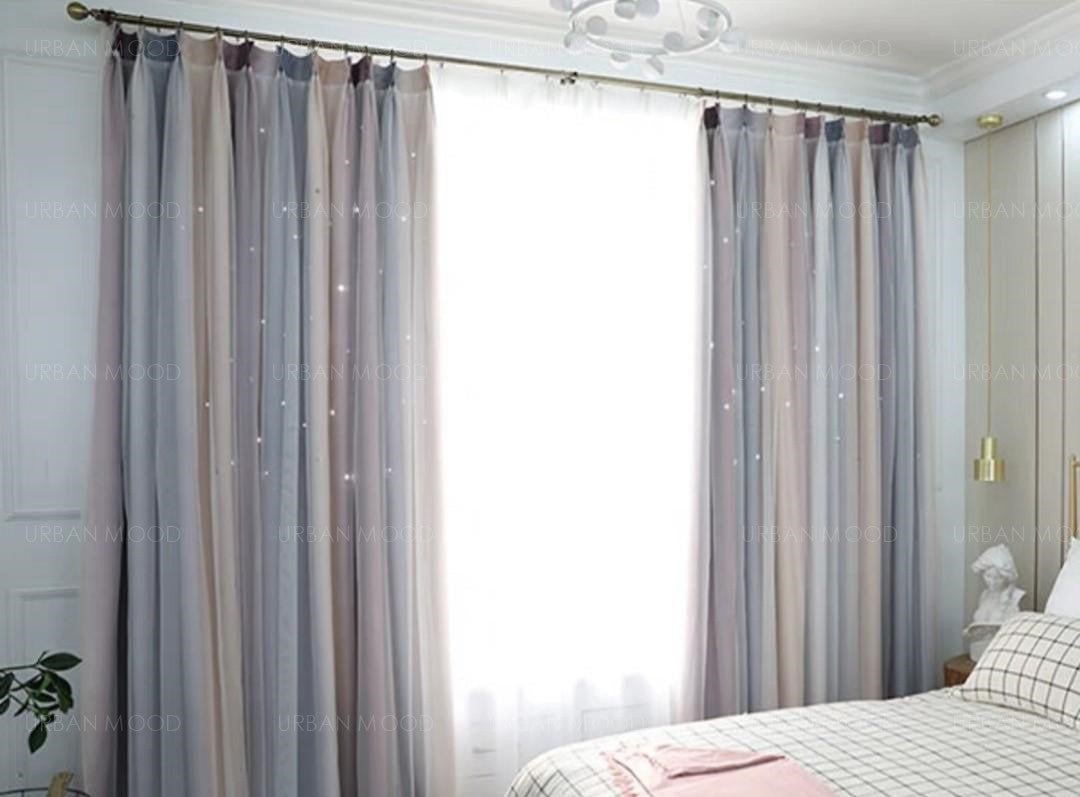 HIROKI Ombre Streaks Starburst Day Curtains