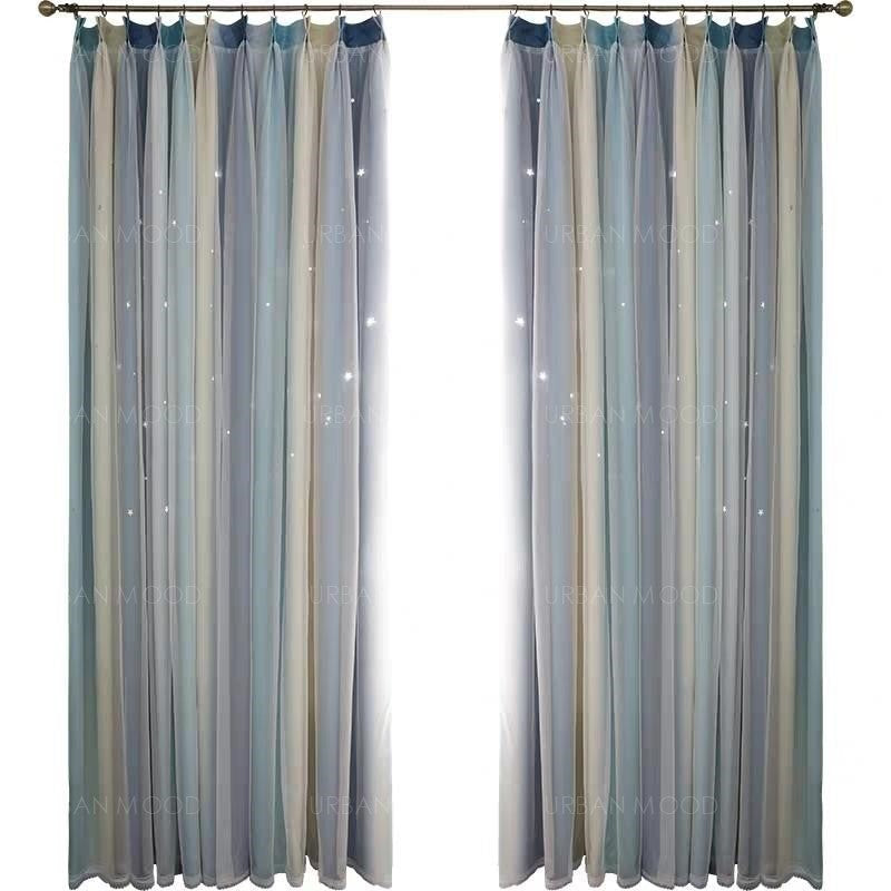 HIROKI Ombre Streaks Starburst Day Curtains