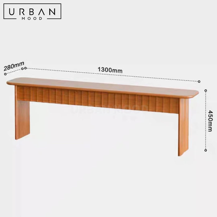 ILLUM Japandi Solid Wood Bench