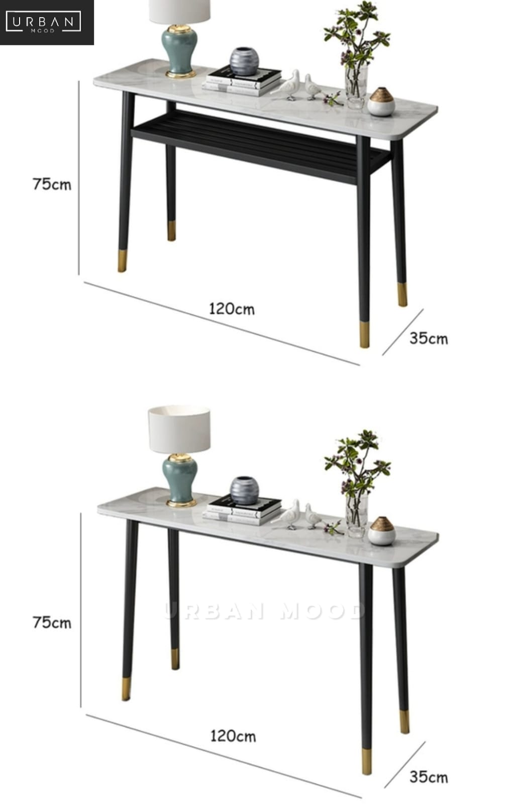 DECAL Modern Marble Hallway Console