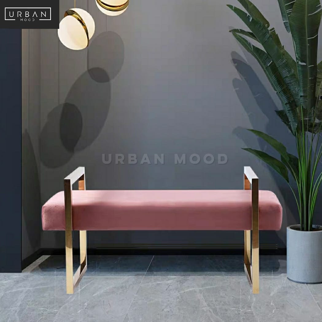 TINT Modern Velvet Ottoman Bench