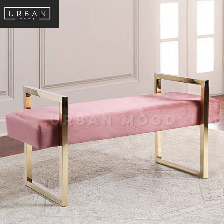 TINT Modern Velvet Ottoman Bench