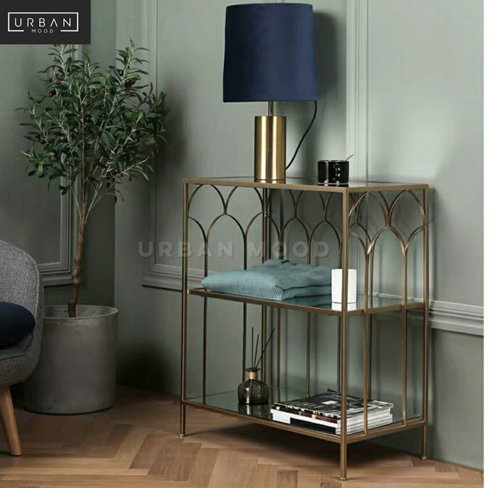 BRINA Accent Brass Side Table