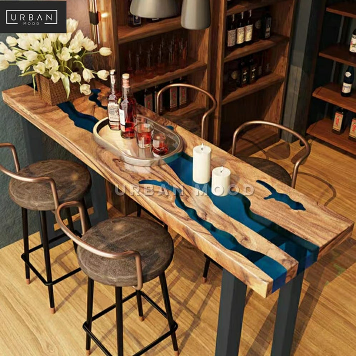 DALCON Epoxy Resin River Bar Table – Wholesale Italy Furniture