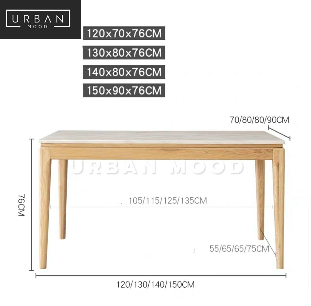 MARON Scandinavian Marble Dining Table