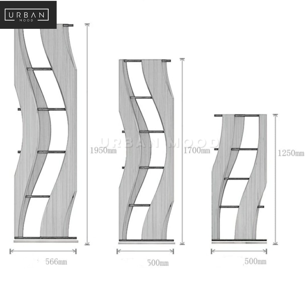 TILDEN Postmodern Solid Wood Bookshelf