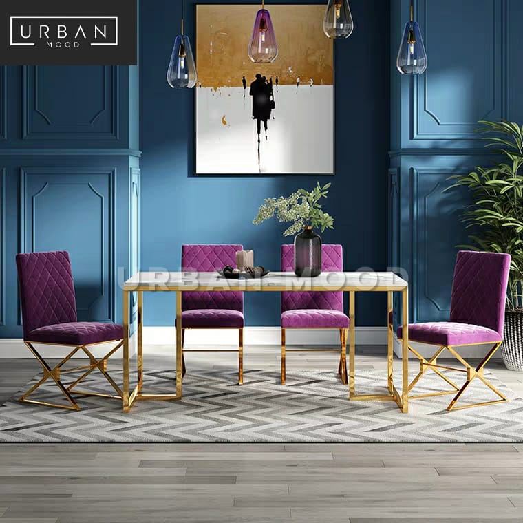 AURIS Modern Marble Dining Table & Chairs