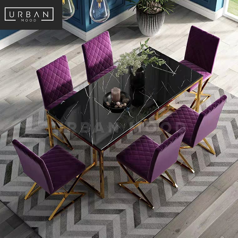 AURIS Modern Marble Dining Table & Chairs