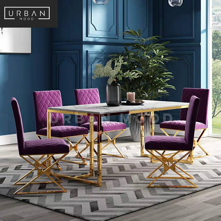 AURIS Modern Marble Dining Table & Chairs