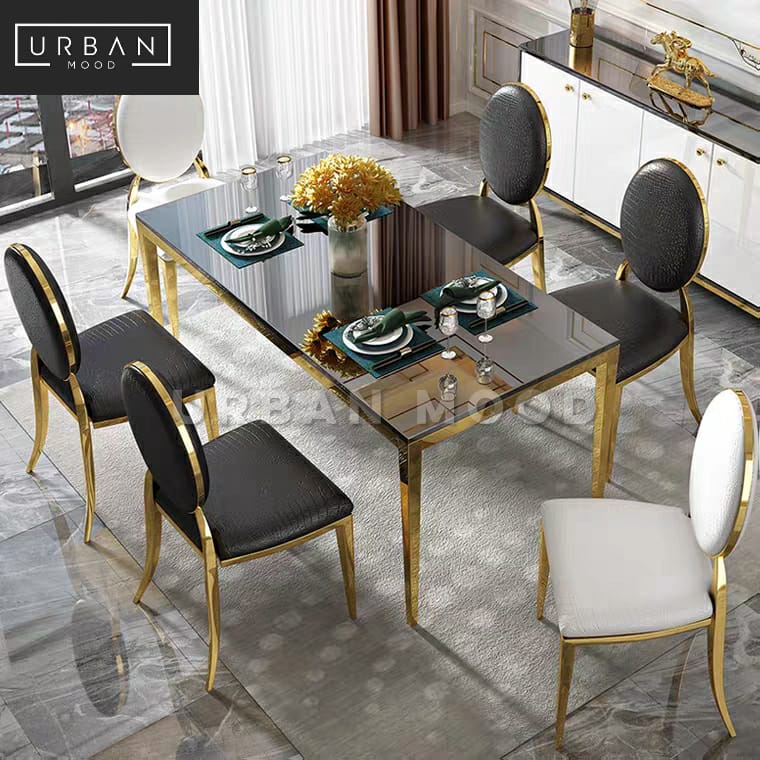 SPHERE Modern Glass Dining Table & Chairs