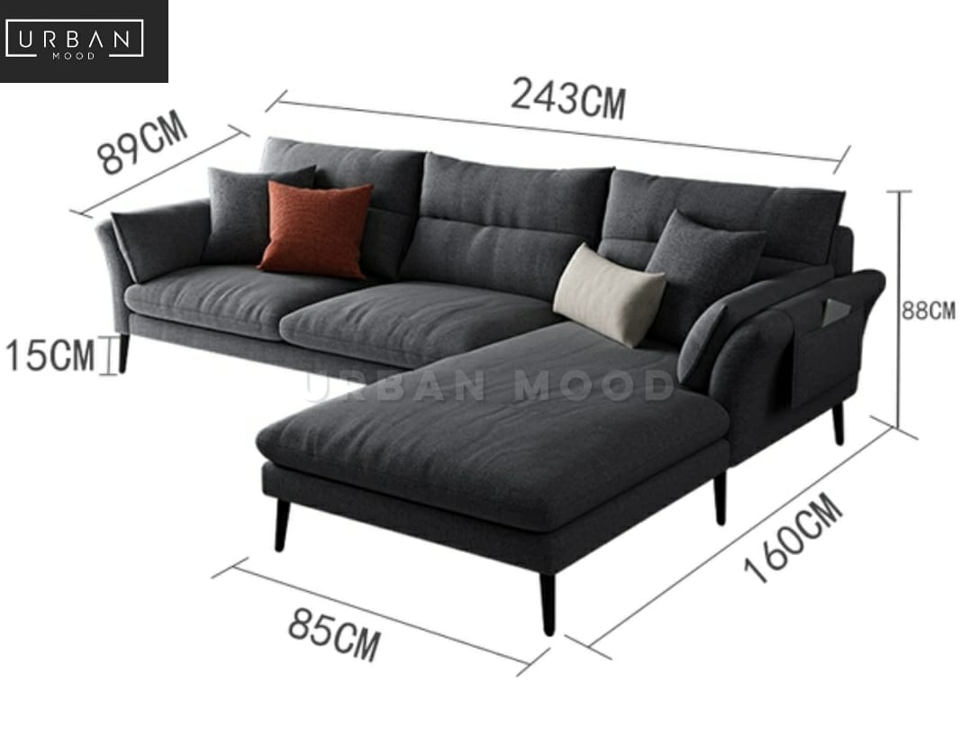 (Clearance) PERRIE Modern Fabric Sofa