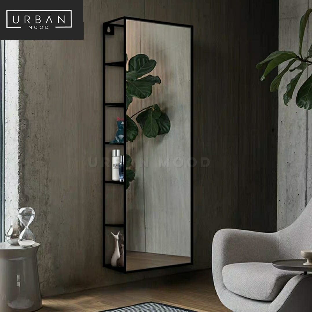 MALONE Modern Wall Mirror Shelf