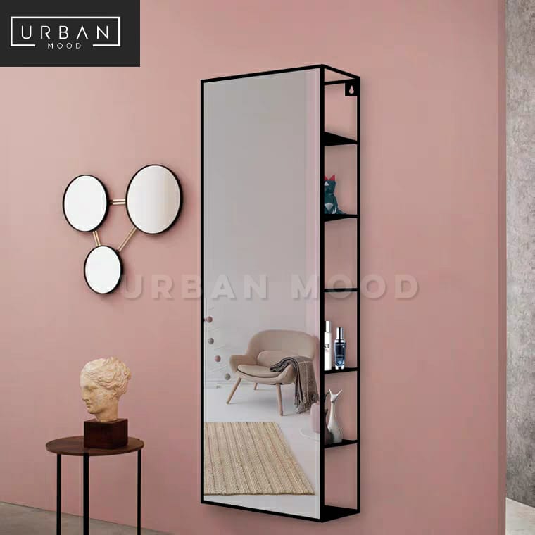 MALONE Modern Wall Mirror Shelf