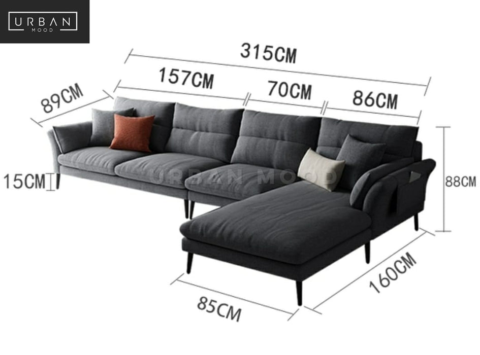 (Clearance) PERRIE Modern Fabric Sofa