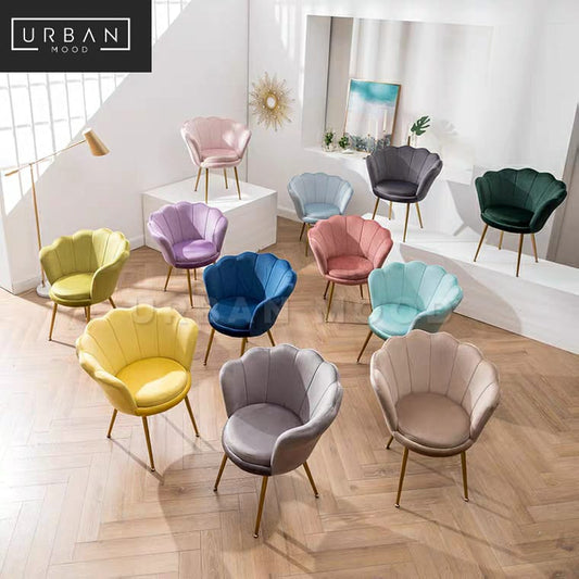 LOTUS Modern Velvet Petal Chair